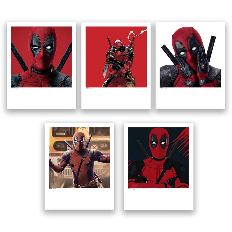 آویز تزیینی عرش مدل فانتزی ددپول Deadpool کد Asa242 مجموعه پنچ عددی