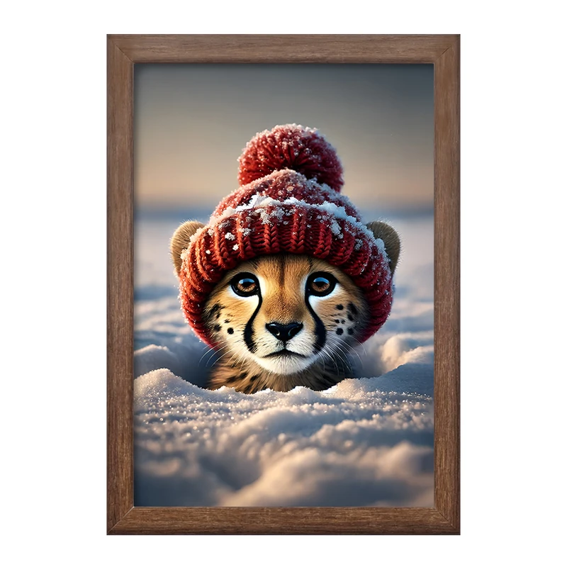 تابلو خندالو طرح یوزپلنگ بامزه کد F11531