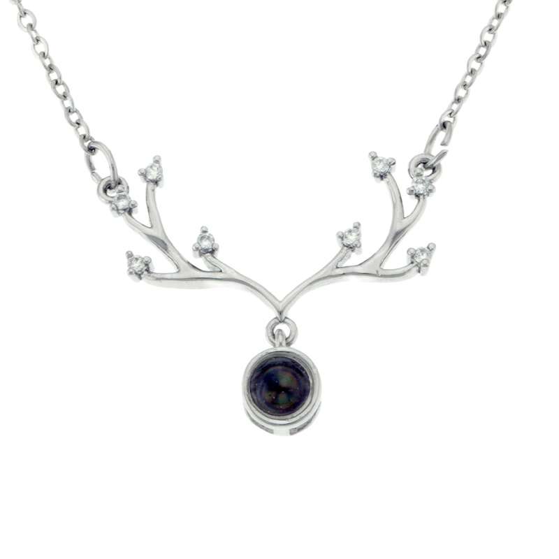 گردنبند زنانه برانت مدل شاخ گوزن دوستت دارم به صد زبان دنیا گردنبند زنانه برانت مدل شاخ گوزن دوستت دارم به صد زبان دنیا