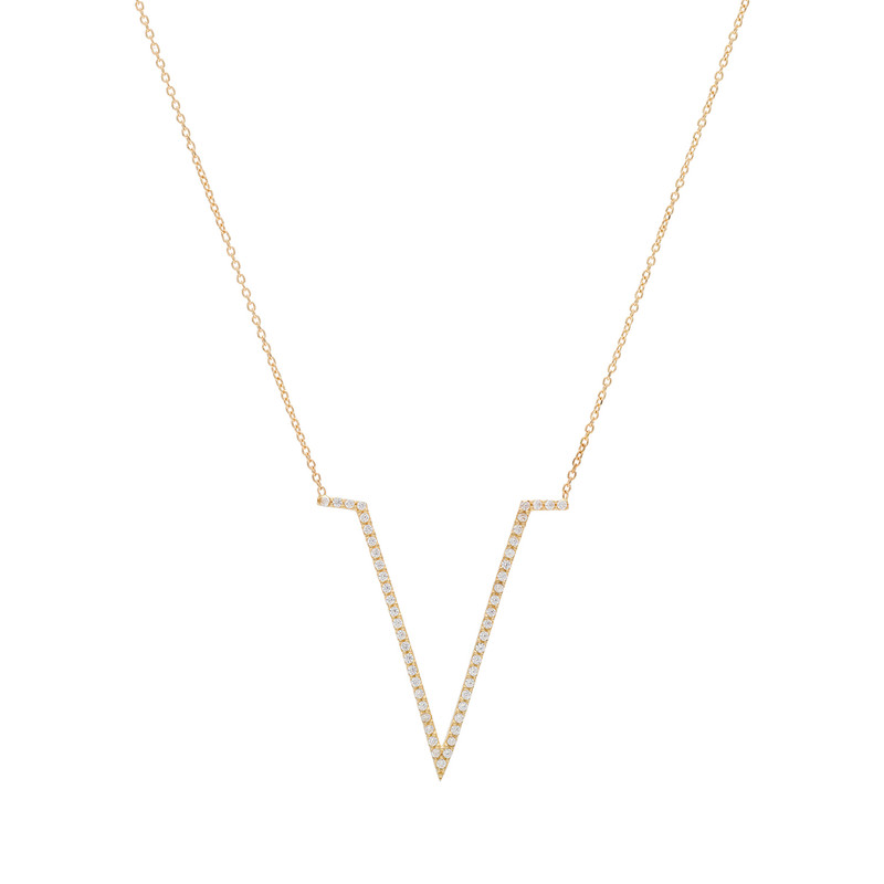 گردنبند طلا 18 عیار زنانه با زنجیر حلقهای (فلامینگو) وی گالری مدل نگیندار