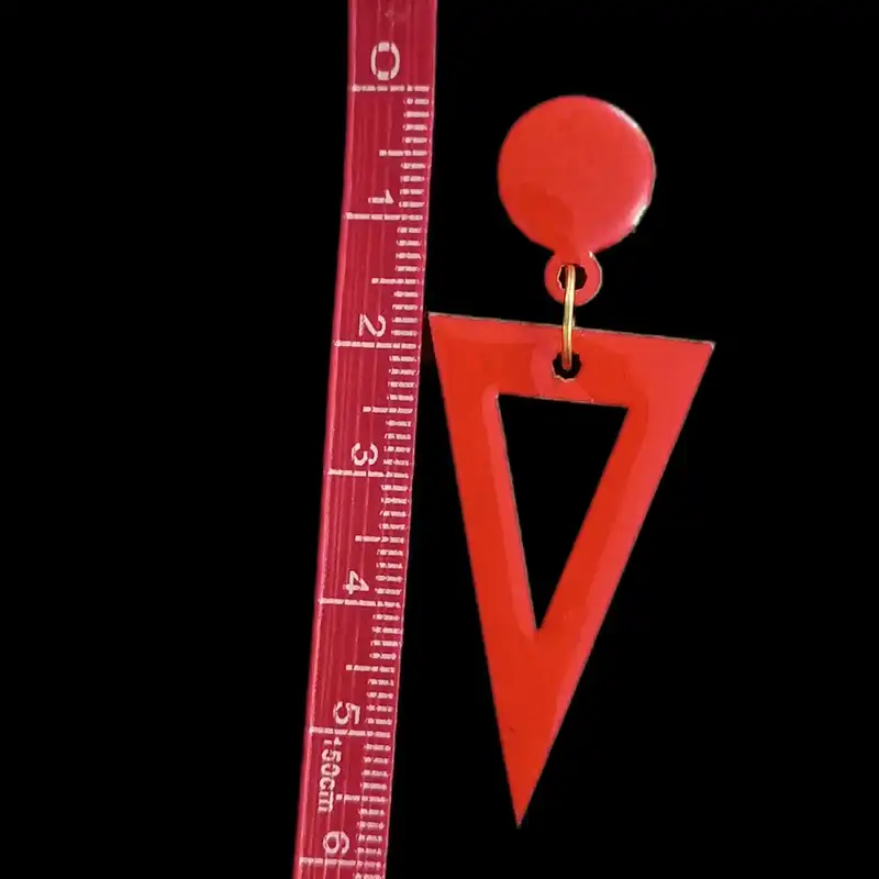 گوشواره زنانه مدل مثلث چوبی