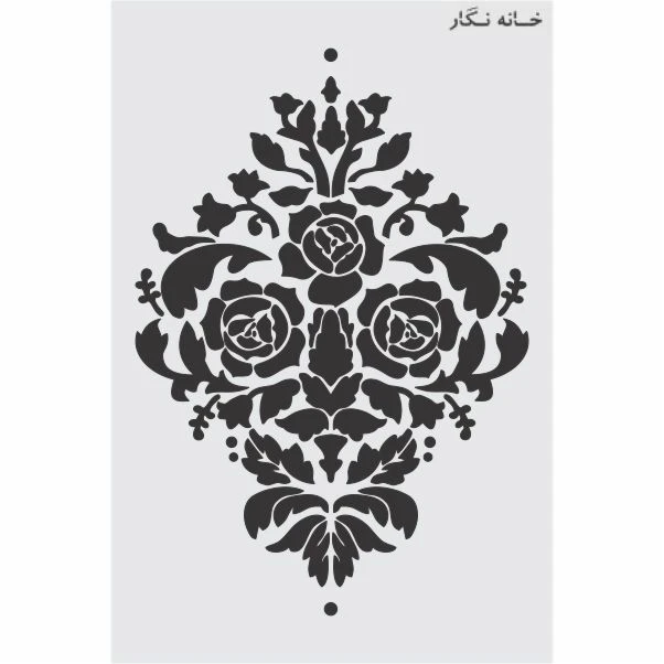   شابلون خانه نگار طرح داماسک رز کد 528