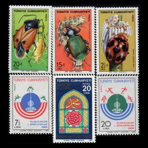 تمبر یادگاری مدل خارجی مجموعه 6 عددی 