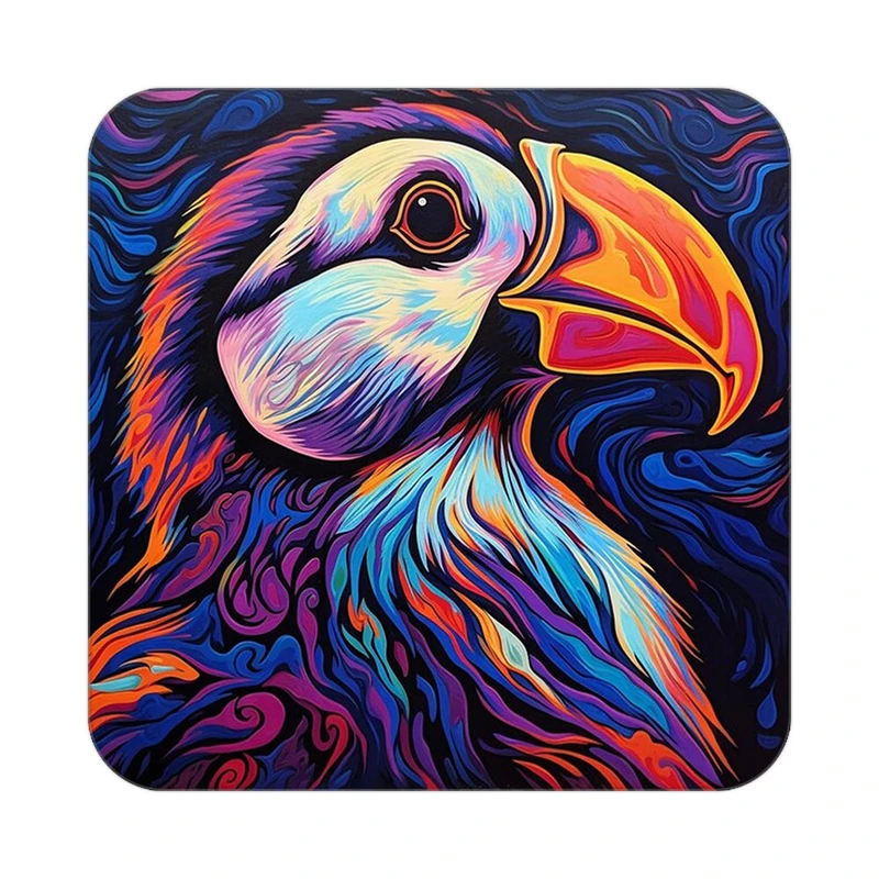 زیر لیوانی کاکتی طرح حیوانات رنگی مدل mp26659