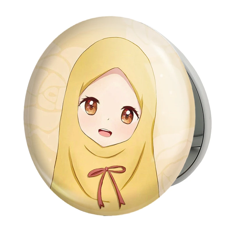 آینه جیبی خندالو طرح دخترانه باحجاب مدل تاشو کد 25988 