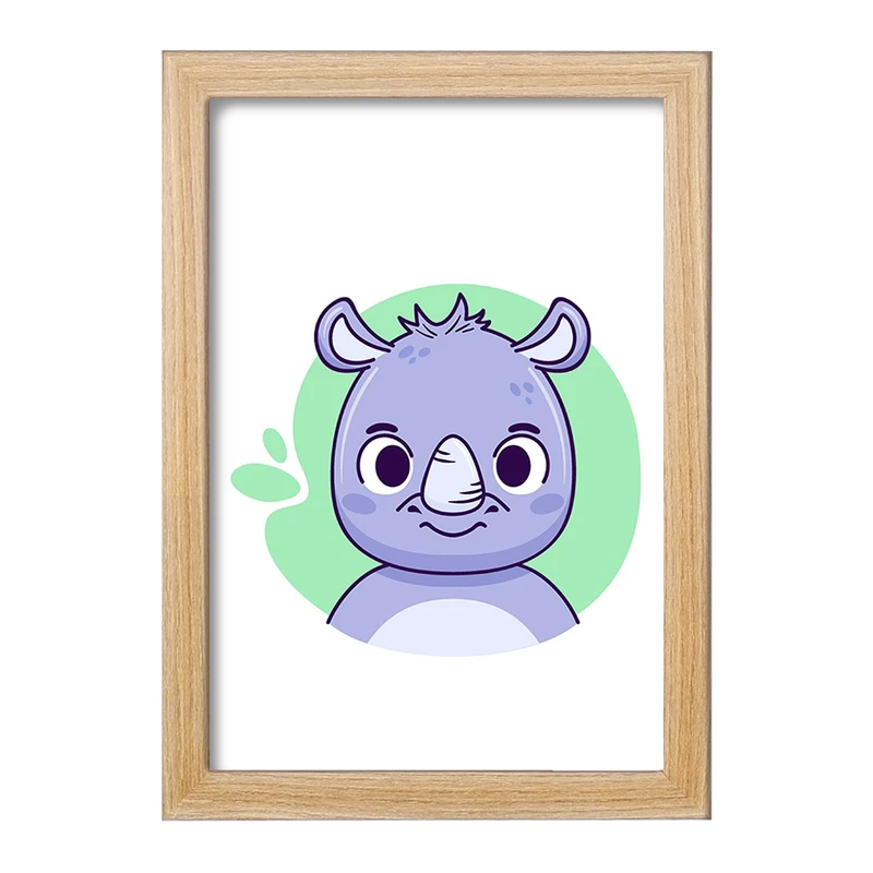 تابلو خندالو مدل کرگدن حیوانات بامزه کد 37157