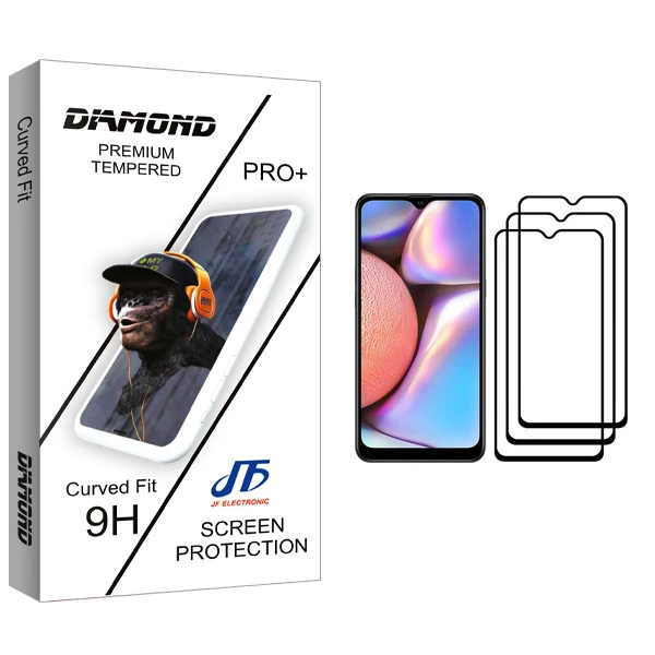 محافظ صفحه نمایش جی اف مدل Diamond glass مناسب برای گوشی موبایل سامسونگ Galaxy A10s بسته سه عددی