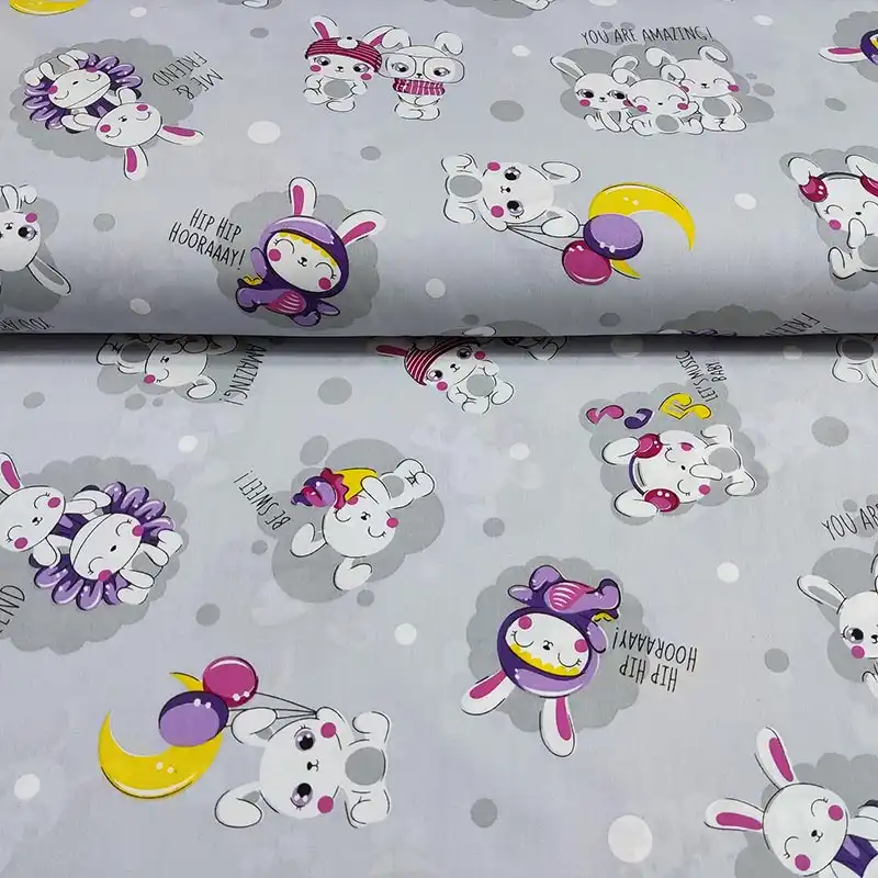 پارچه ملحفه مدل عروسکی ربیت کد 110