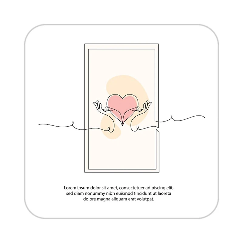 زیر لیوانی کاکتی طرح عاشقانه مدل mp39604