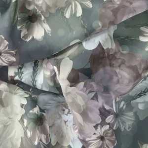 پارچه لباس مدل کرپ بوگاتی طرح گلدار کد 8012A