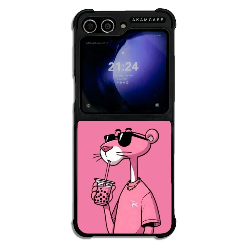 کاور آکام مدل AMC-WSGZFLIP5-PINK PANTHER12 مناسب برای گوشی موبایل سامسونگ Galaxy Z Flip 5
