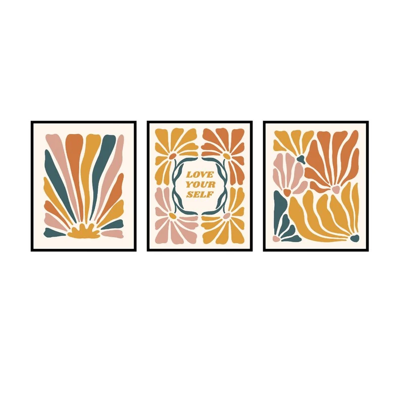 پوستر مدل عشق به خودتان مجموعه 3 عددی