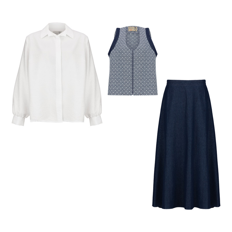 ست سه تکه لباس زنانه السانا مدل آنویا کد 208205