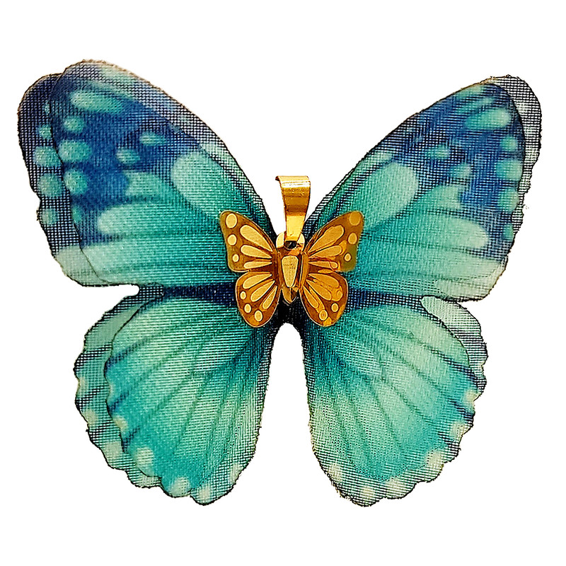 آویز گردنبند طلا 18 عیار زنانه مدل پروانه کادویی کد 52-180