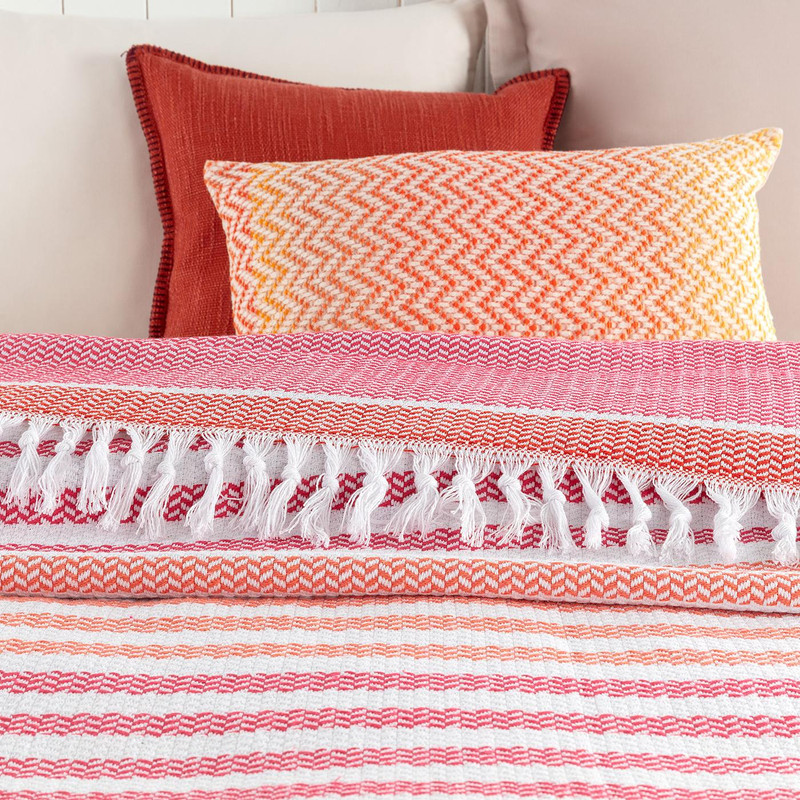 روتختی مادام کوکو مدل Sheryl Pembe Turuncu دو نفره سایز 240×220 سانتی متر