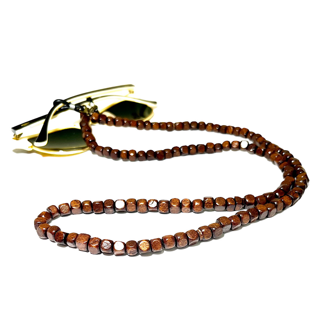 بند عینک مدل چوبی مکعبی 364