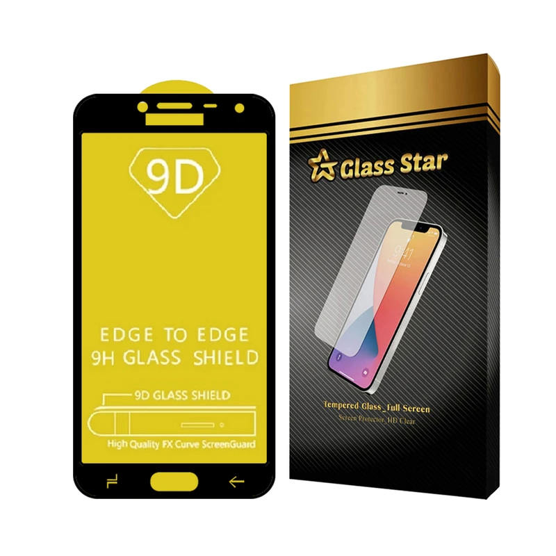 محافظ صفحه نمایش گلس استار مدل FULLGS مناسب برای گوشی موبایل سامسونگ Galaxy J4 2018 / Galaxy J400