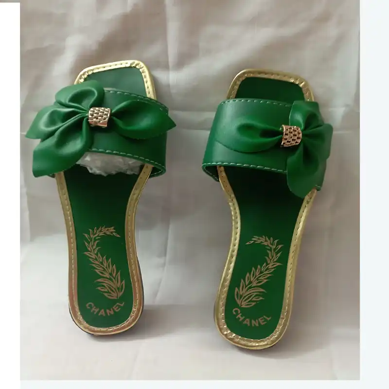 صندل زنانه مدل پاپیونی کد 41 رنگ سبز