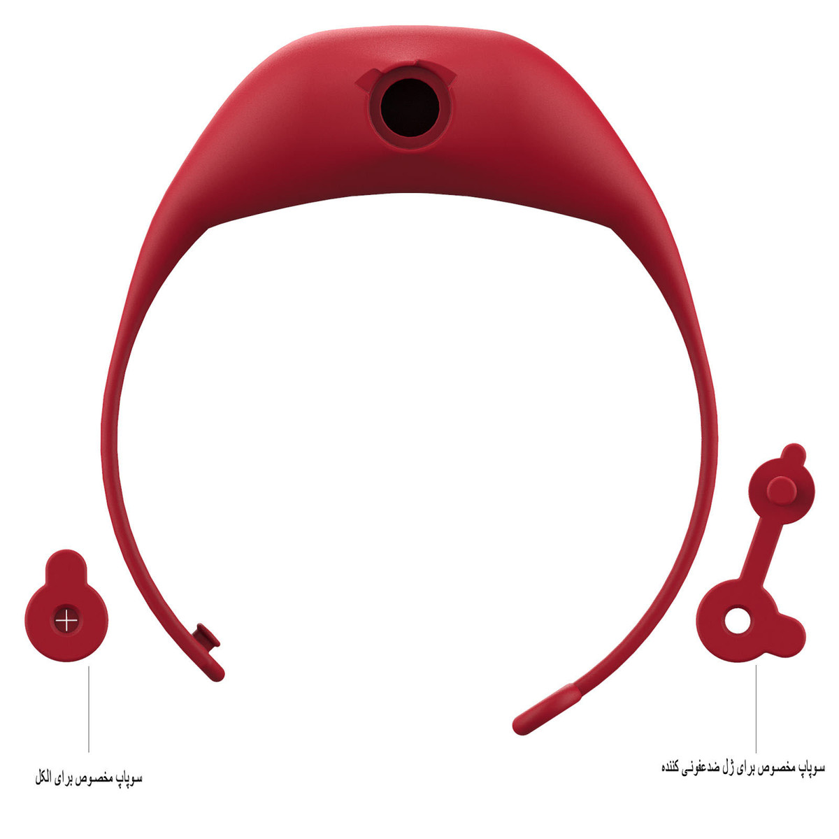 دستبند نگهدارنده الکل و مواد ضدعفونی کننده اسکوئیزی بند مدل A100 بسته 100 عددی