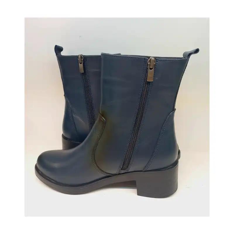 نیم بوت زنانه سرزمین چرم کد 145329 رنگ سرمه ای