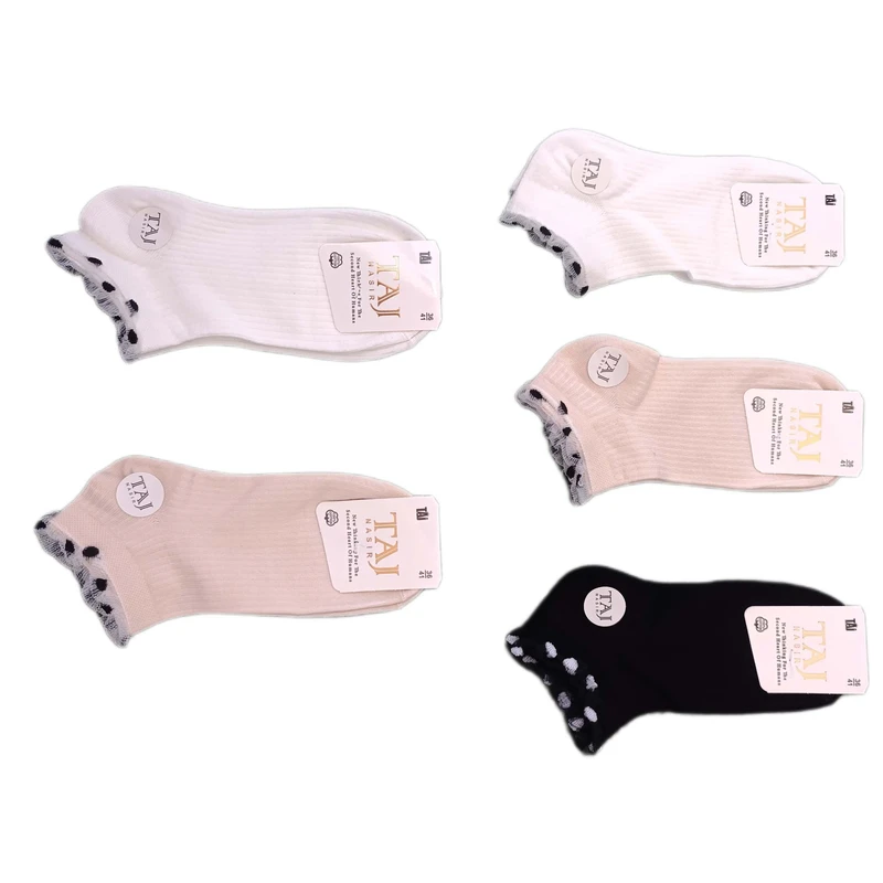 جوراب ساق کوتاه زنانه تاج نصیر مدل Gf30 بسته 5 عددی