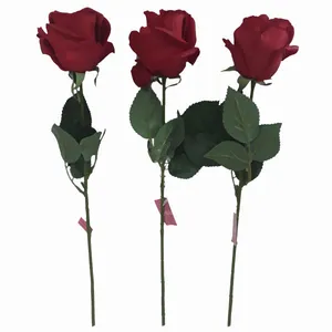 گل مصنوعی مدل رز باز  مجموعه 3 عددی