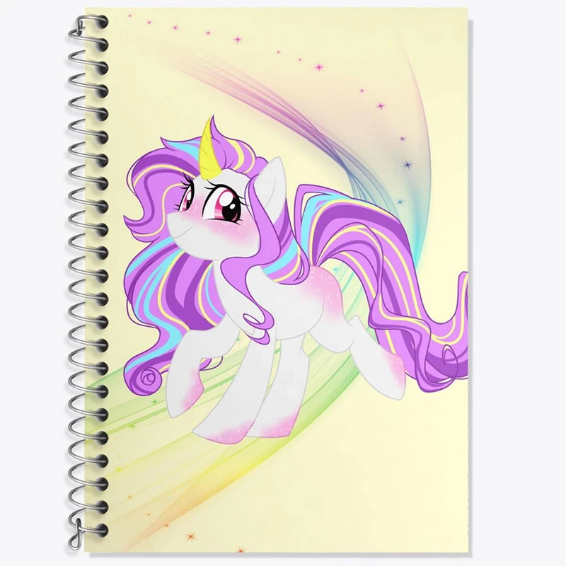 دفتر زبان 50 برگ خندالو مدل سه خط طرح اسب پونی کد 24846