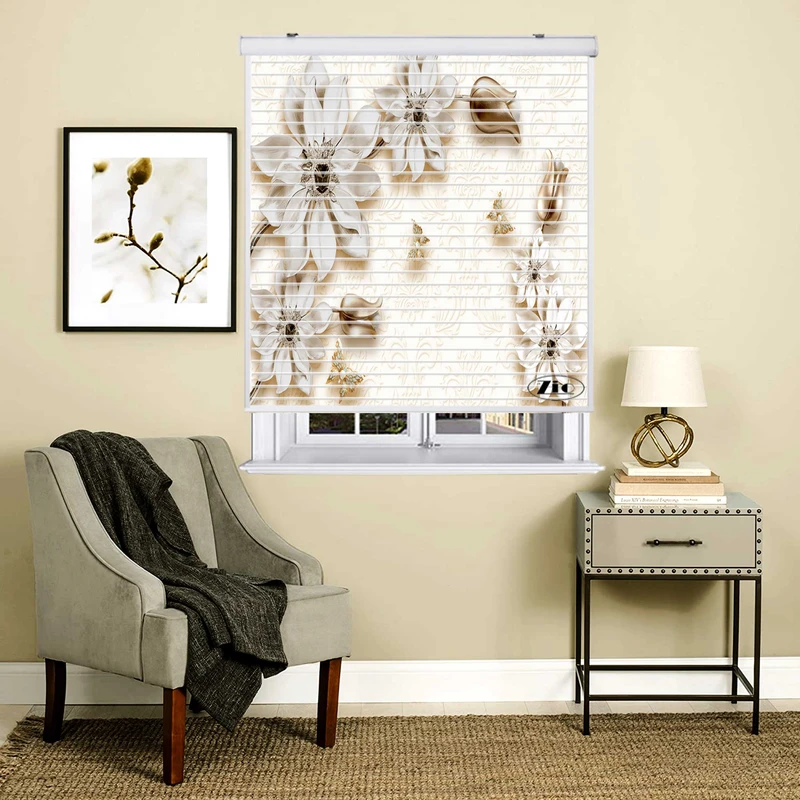 پرده زبرا زیو مدل سیلوئت 3D1365 سایز 150x150 سانتی متر