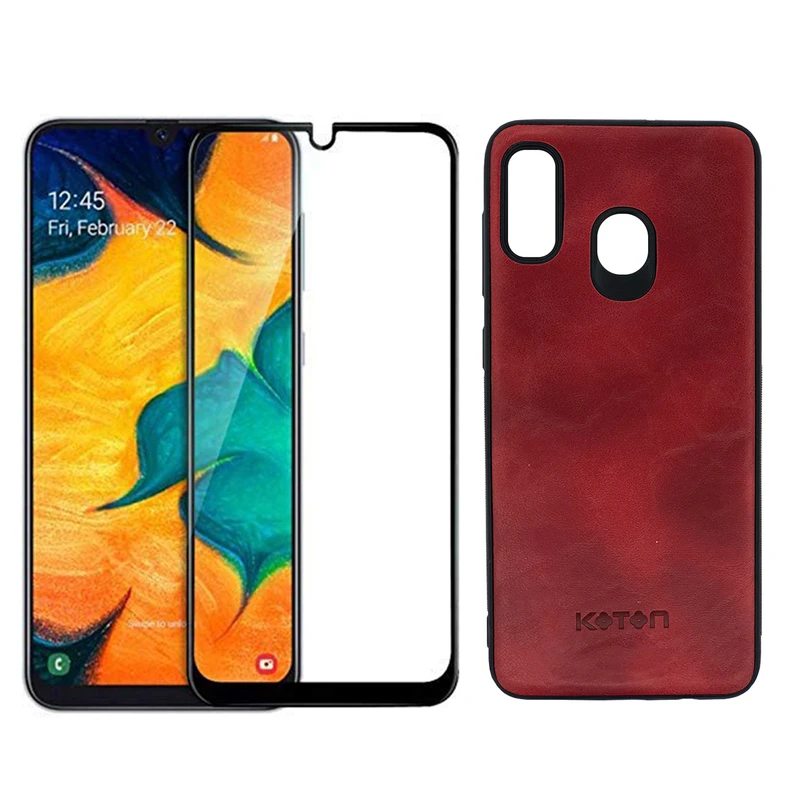 کاور مدل IBI9_K مناسب برای گوشی موبایل سامسونگ Galaxy A20 به همراه محافظ صفحه نمایش