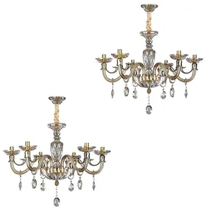  لوستر 6 شعله چشمه نور کد C3326/6-6-Pro بسته دو عددی
