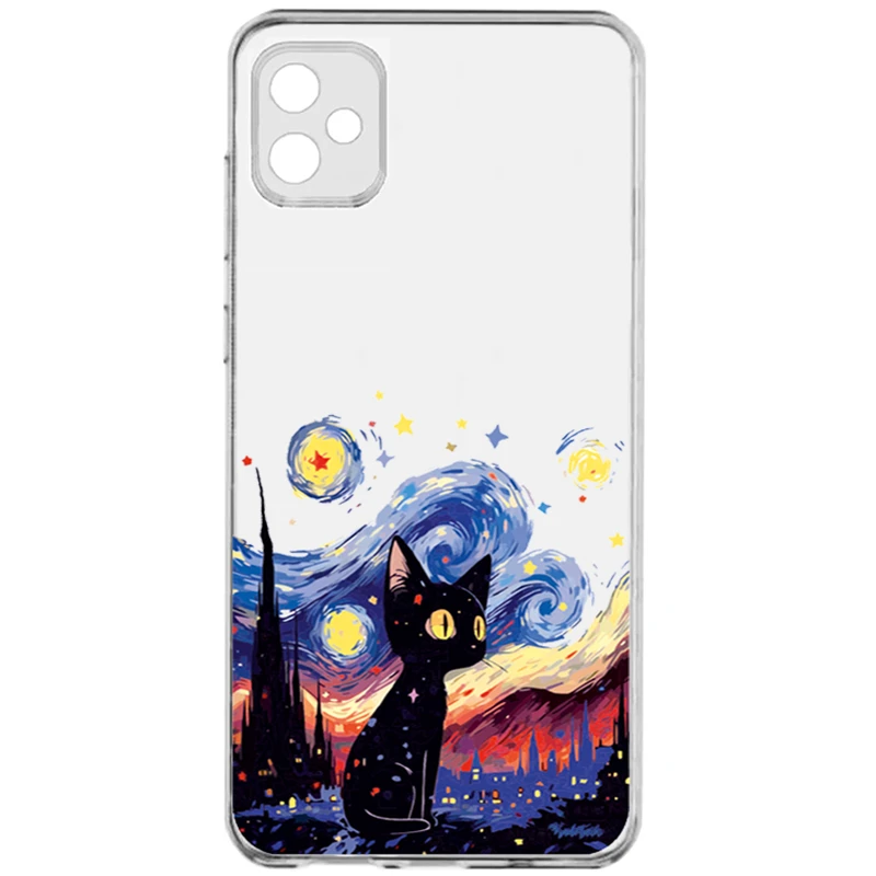 کاور طرح Black Cat مناسب برای گوشی موبایل سامسونگ Galaxy A05