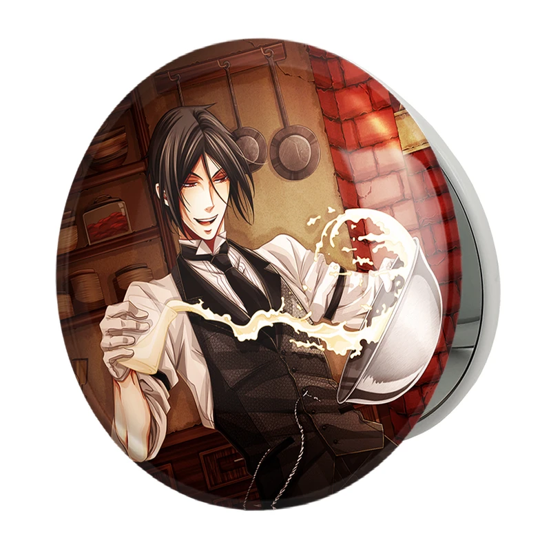 آینه جیبی خندالو طرح سباستین انیمه خادم سیاه Black Butler مدل تاشو کد 16324 