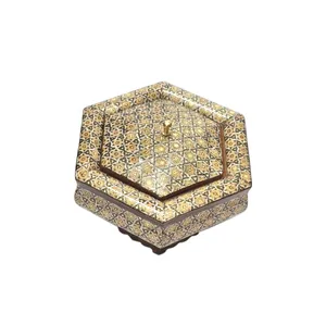 شکلات خوری خاتم کاری چوبی طرح حوضی 