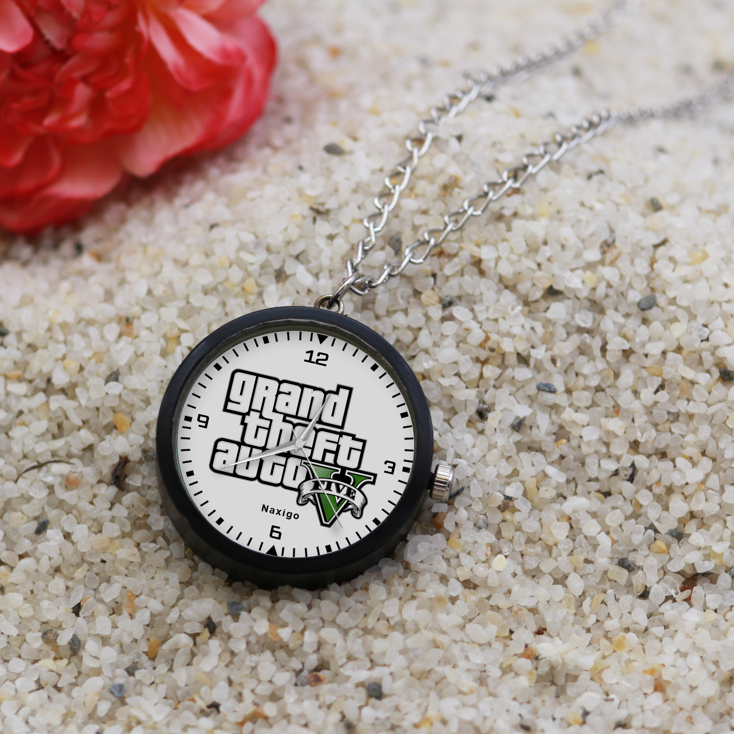 ساعت گردنبندی عقربه ای ناکسیگو مدل GTA V کد NF12761