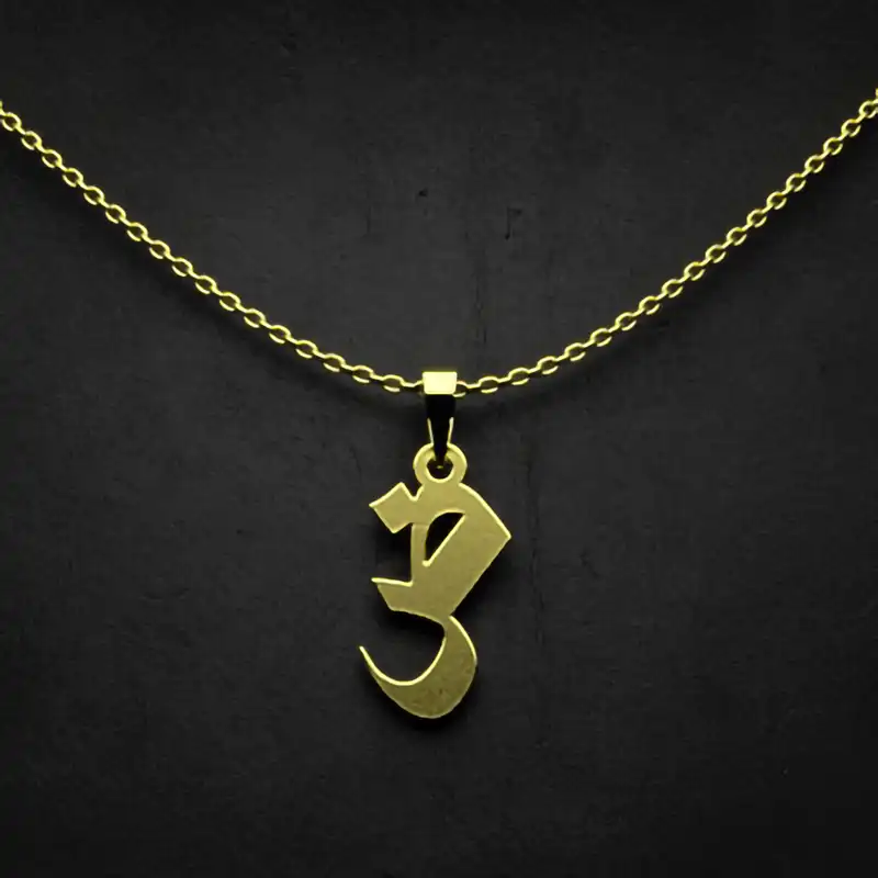 گردنبند طلا 18 عیار زنانه مدوپد مدل حرف ض کد I3-1-1816