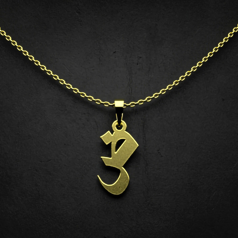 گردنبند طلا 18 عیار زنانه مدوپد مدل حرف ض کد I3-1-1816