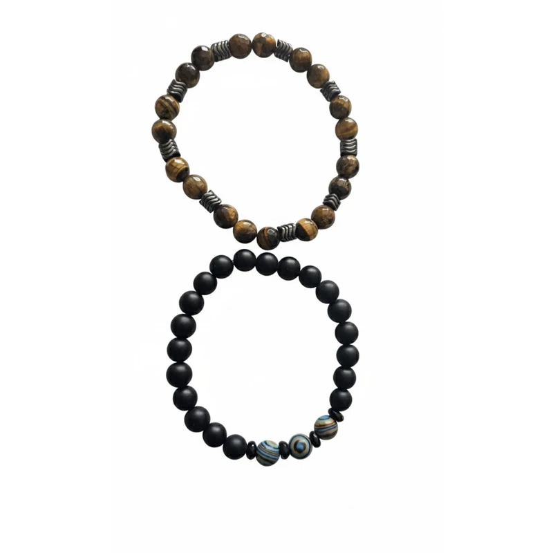 دستبند مهره‌ای مدل 4107276001 مجموعه دو عددی