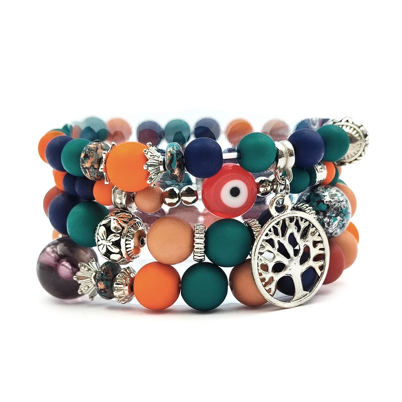 دستبند زنانه مدل چشم نظر بسته 4 عددی