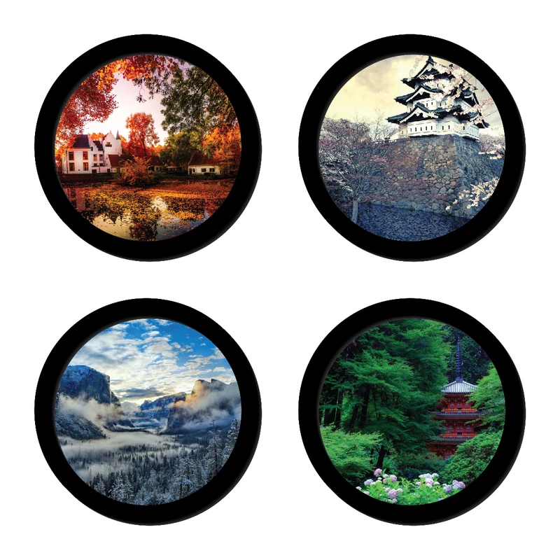 تابلو مدل منظره طرح خانه و جنگل کد 21 مجموعه 4 عددی