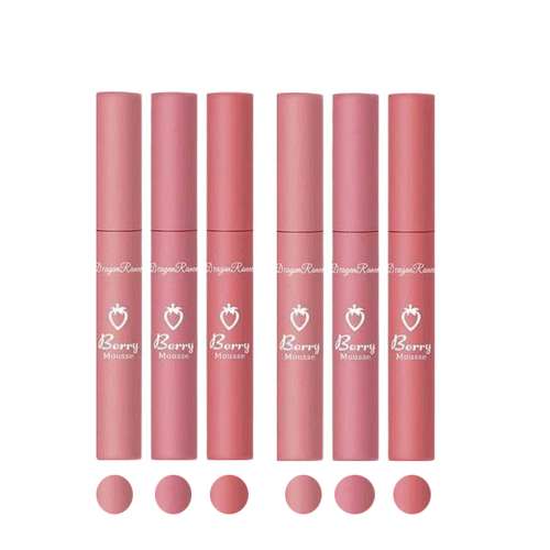 رژ لب مایع دراگون رانی مدل ROSA شماره A مجموعه 6 عددی