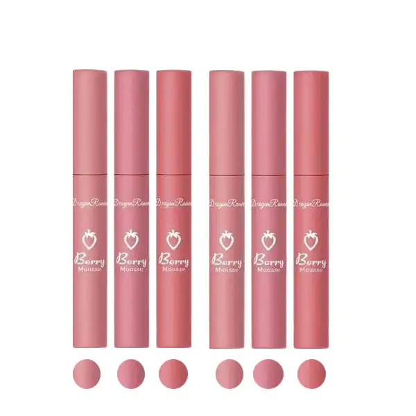 رژ لب مایع دراگون رانی مدل ROSA شماره A مجموعه 6 عددی