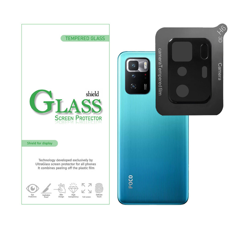 محافظ لنز دوربین شیلد گلس مدل LFUL مناسب برای گوشی موبایل شیائومی Poco X3 GT