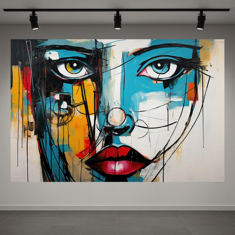 پوستر پارچه ای طرح مخمل نقاشی مدل پرتره کد AR3060386