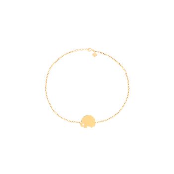 دستبند طلا 18 عیار زنانه ماوی گالری مدل جوجه تیغی لیزری