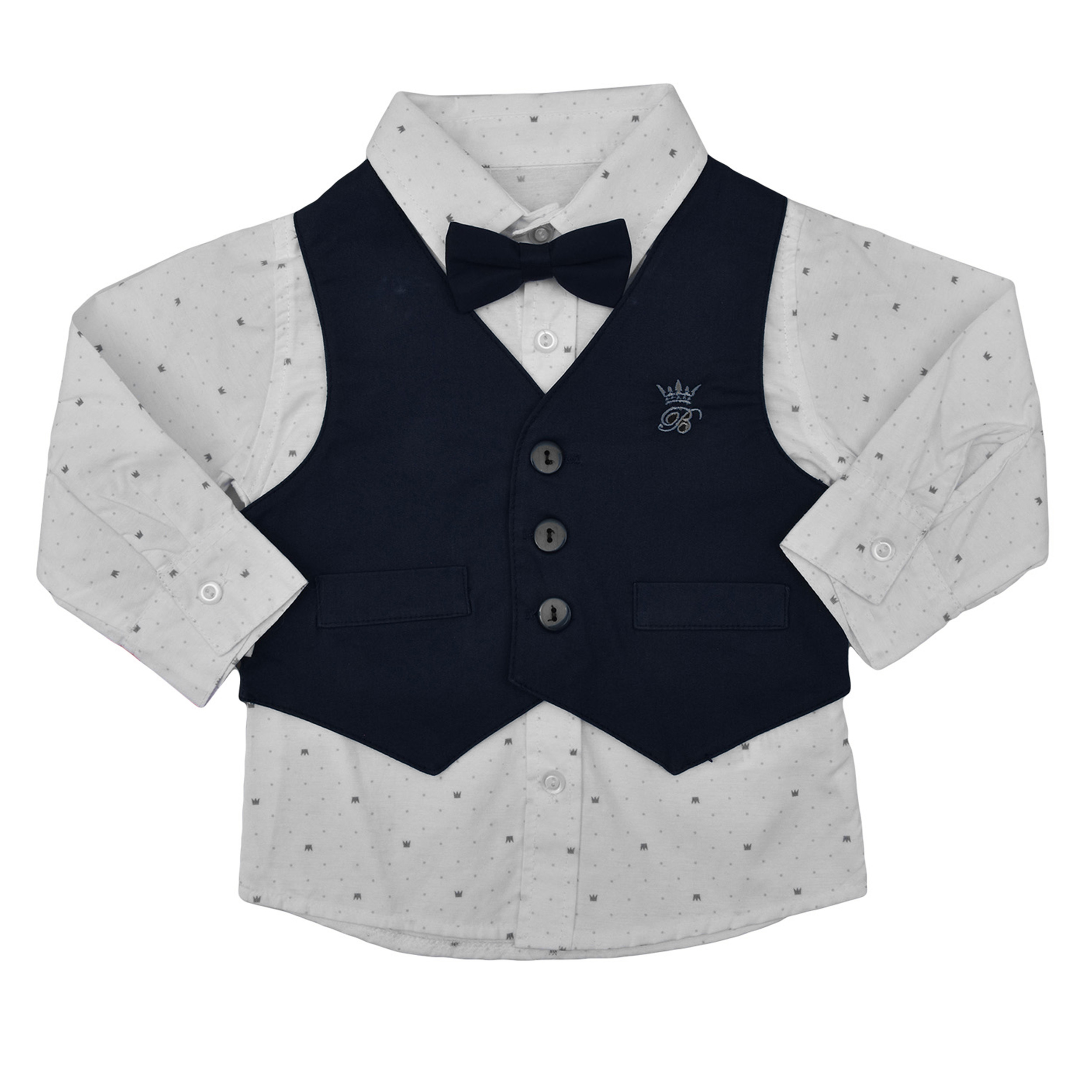 ست 3 تکه لباس نوزادی ببتو کد K2071-S-W-P 