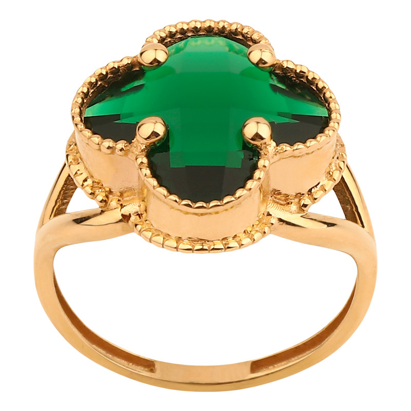 انگشتر طلا 18 عیار زنانه با طرح ونکلیف آرپلز صلاحی گلد مدل 18008 سایز 53