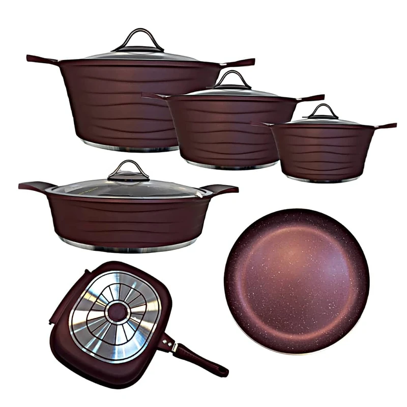 سرویس قابلمه و تابه گرانیتی 11 پارچه مدل ویانا