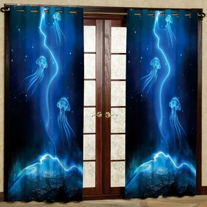 پرده مدل عروس دریایی  هازان پانچی کد 2511 سایز 140x200 سانتی متر