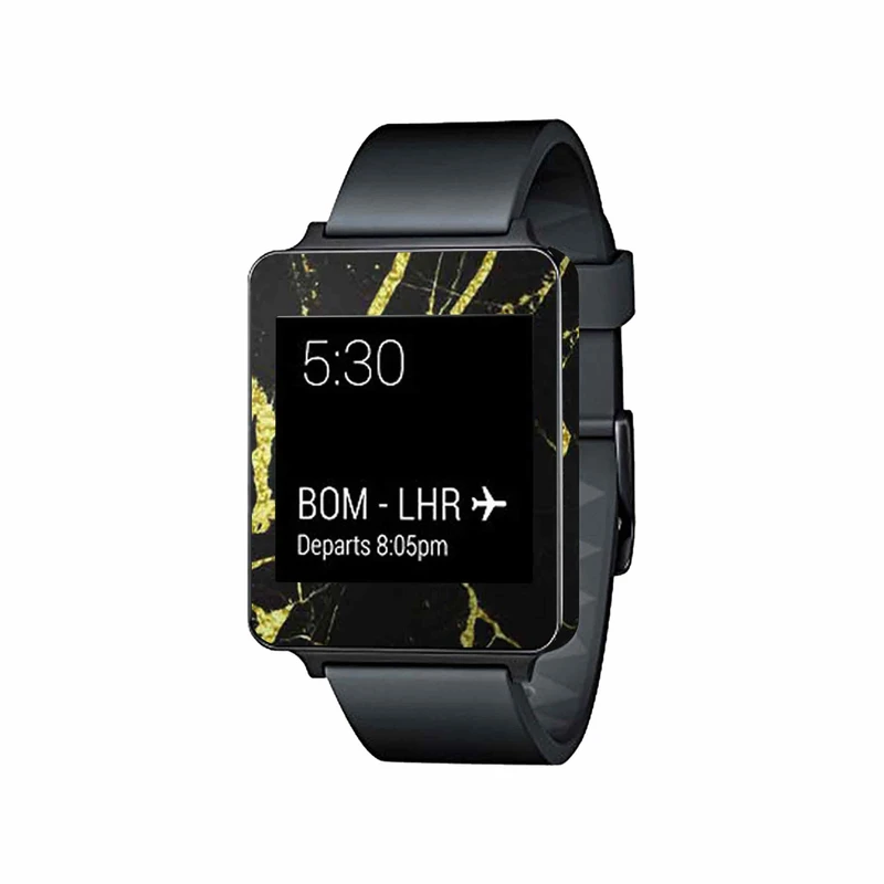  برچسب ماهوت طرح Graphite-Gold-Marble مناسب برای ساعت هوشمند ال جی G Watch