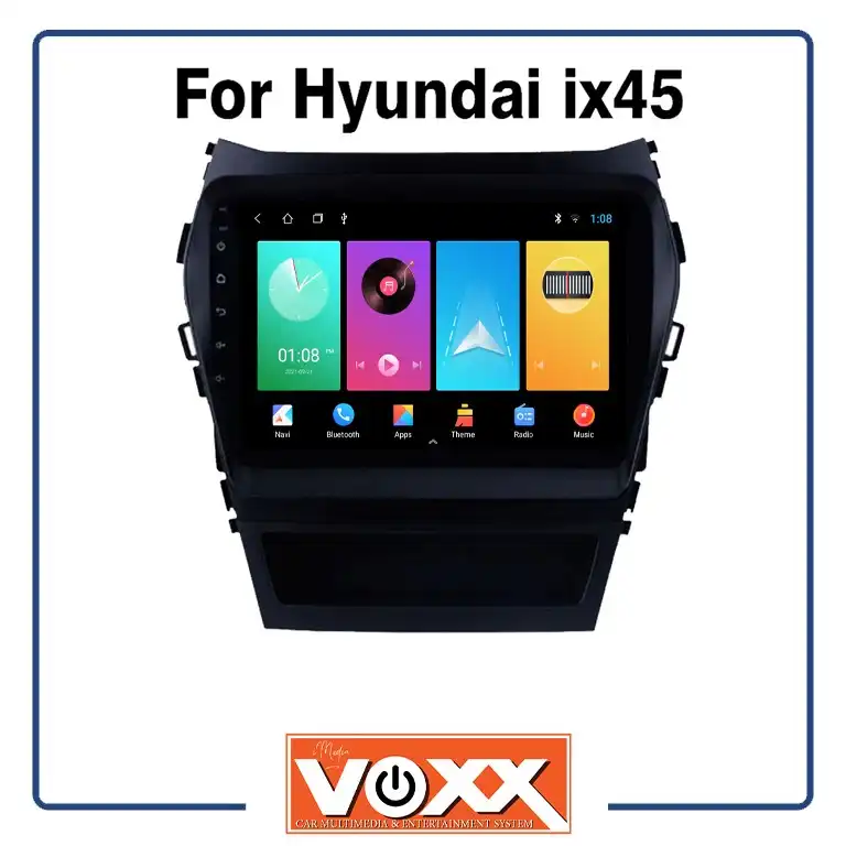 پخش کننده تصویری خودرو ووکس مدل IX45 C200 PRO مناسب برای هیوندای سانتافه